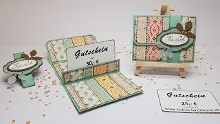 Gutscheinverpackung │Gutscheinkarte basteln mit Stampin Up® [upl. by Ahmar]