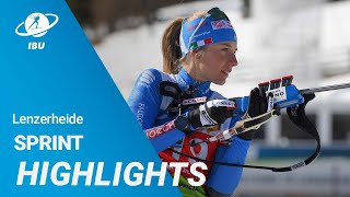 IBU CUP 2122 Lenzerheide Women Sprint Highlights [upl. by Jadd]