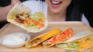 QUICK SNACK TACO BELL ASMR EATING SOUNDS NO TALKING  SASASMR [upl. by Atiuqa]