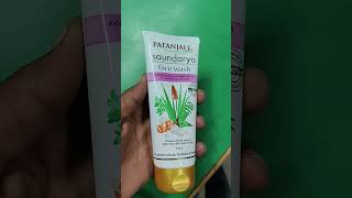 Patanjali saundarya face wash acne facewash youtubeshorts shortvideo [upl. by Nedroj40]