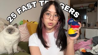 ASMR 25 Fast Triggers for My 25th Birthday [upl. by Lillian]