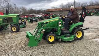 John Deere 1023E with Loader and 60 Inch Deck USED [upl. by Anatnahs]