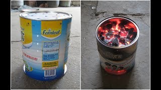 Making a Charcoal Stove Using a Can [upl. by Balf825]