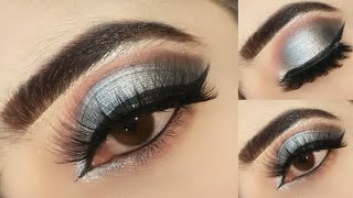 shay Mitchell inspired easy beginner black amp Grey smokey eyes makeup tutorialby Rani ch [upl. by Trilly427]