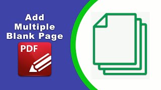 How to add multiple blank pages at once in a pdf file in PDF XChange Editor [upl. by Akelam]