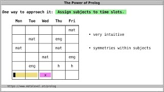 School Timetabling with Prolog [upl. by Eemaj]