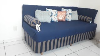 Sofa feito com cama box passo a passo diy homedecor decoracao facavocemesmo [upl. by Jaffe]