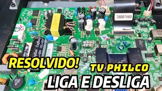 PHILCO PH42M61DSGW LIGANDO E DESLIGANDO  RESOLVIDO [upl. by Chesna]