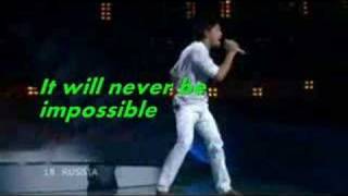 EUROVISION DIMA BILAN quotBELIEVEquot with LYRICS [upl. by Siravrat]