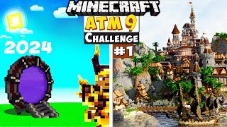 minecraft 100 days challenge in All The Mods 9 episode1 [upl. by Zacherie]