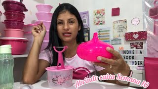 Abrindo caixa Tupperware semana 10 vitrine 3 abrindocaixastupperware [upl. by Oderfodog]