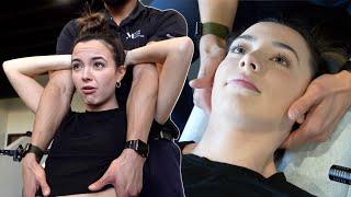 Getting Our Bones Cracked for The First Time  Merrell Twins [upl. by Aicxela]