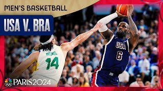 Team USA is ON TO THE SEMIS in mens basketball after blasting Brazil  Paris Olympics  NBC Sports [upl. by Hadria]