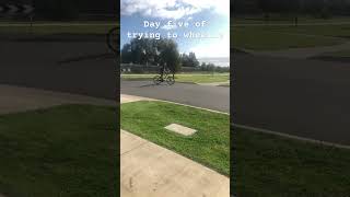 Day five of trying to wheelie wheelie bike rap daytime [upl. by Anilesor]