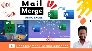 Mail Merge from Excel to Microsoft Word  AUTOMATE EXCEL DATA TO MS WORD USING MAIL MERGE [upl. by Salvidor288]