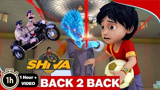 Shiva  शिवा  Bus Out Of Control amp Other Stories  Back To Back Episodes [upl. by Anaujahs144]