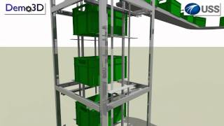 Demo3D USS Vertical Indexing Conveyor [upl. by Codie]