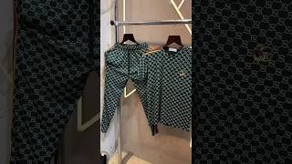 GUCC I MONOGRAM PRINT IMPORTED DARK GREEN PREMIUM TRACK SUIT  gucci viral [upl. by Ahsenauj]