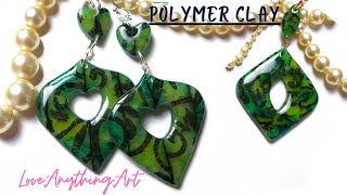 Polymer Clay Stencil Art Trans Clay Inks [upl. by Daniels123]