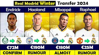 Real Madrid CONFIRMED and RUMOUR WINTER Transfers 2024 🤪🔥 FT Mbappé Haaland Endrick [upl. by Chelsie]