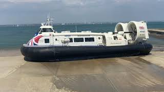 Hovercraft departing Ryde Isle of Wight [upl. by Phil630]