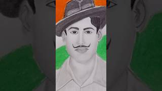 🙏Bhagat Singh Drawing TutorialBhagatSinghSketch ShaheedIndianHistory FreedomFighterytshorts [upl. by Kristin]