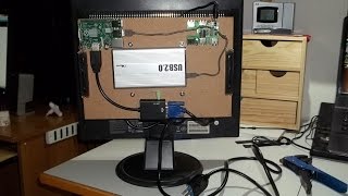 Raspberry Pi B montato su attacco Vesa dietro ad un monitor LCD  Fai Da Te [upl. by Dnalor]