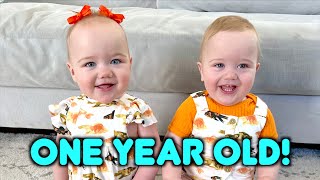 BABY TWINS ONE YEAR OLD UPDATE [upl. by Herson]