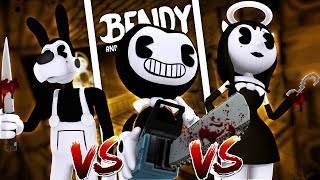 Minecraft BENDY AND THE INK MACHINE VS BORIS VS ALICE ANGEL  WHO IS THE SCARIEST EVIL CHARACTER [upl. by Cilla302]