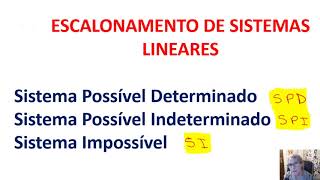 4  SISTEMAS LINEARES  Sistema Possível e Indeterminado [upl. by Einallem]