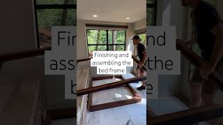 Assembling the finished bed frame youtubeshorts woodworking diy art youtube handmade fun [upl. by Gipson581]