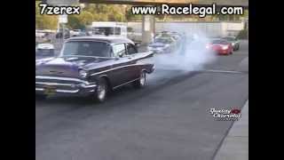 1957 Chevrolet Bel Air Drag Racing Racelegalcom 7102014 [upl. by Schonfield]