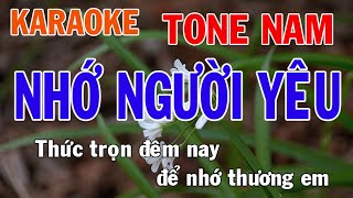 Nhớ Người Yêu Karaoke Tone Nam Nhạc Sống  Phối Mới Dễ Hát  Nhật Nguyễn [upl. by Eixid256]