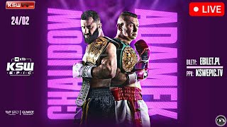 KSW Epic Khalidov vs Adamek  LIVE STREAM  MMA FIGHT COMPANION  Gliwice Poland  xtb KSWTV [upl. by Geneva]