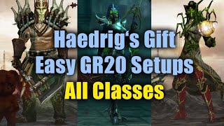 Haedrigs Gift GR20 Setups to Complete your Set  ALL CLASSES Season 22 [upl. by Aldredge]