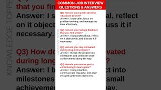 4 Most Common Job Interview Questions and Answers [upl. by Garaway]