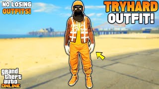 GTA 5 ONLINE EASY ORANGE JOGGERS TRASH VEST GLITCH TRYHARD MODDED OUTFIT 166 NO TRANSFER GLITCH [upl. by Engud796]