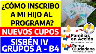 ¿Cómo inscribo a mi hijo al programa  rentaciudadana familiasenaccion [upl. by Ynaffik]