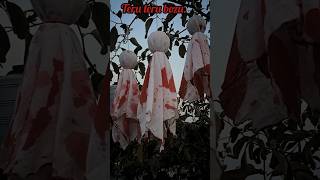 Teru teru bozu doll Make at home easily Bloody doll How to make teru bozu doll 🎎 diy ziya [upl. by Eneryc]