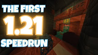 Minecraft 121 Speedrun World Record first run [upl. by Kariotta950]