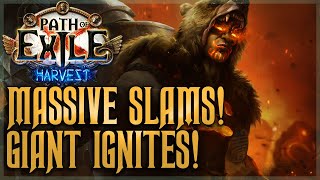 MASSIVE SLAMS GIANT IGNITES CONSECRATED PATH CHIEFTAIN GAMEPLAY  Path of Exile [upl. by Lebasile]