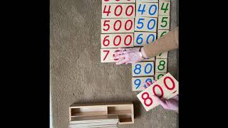 Decimal System Presentation with cards How to lay out the large cards MONTESSORI MATH LESSON [upl. by Notrub855]