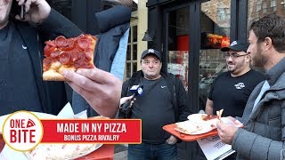 Barstool Pizza Review  Made In New York Pizza Bonus Pizza Lawsuit [upl. by Anialad153]