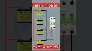 how to connection 12 volt battery series and parallel 4 battery 48 volt 120 ahtrending [upl. by Eivod]