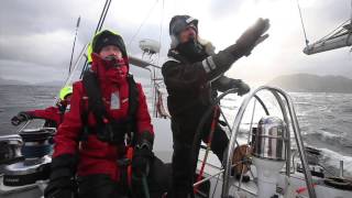 How to heave to in a yacht – Skip Novaks Storm Sailing [upl. by Nimrahc]