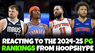 Reacting To HoopsHype Top 30 Point Guard 202425 Rankings [upl. by Shandee678]