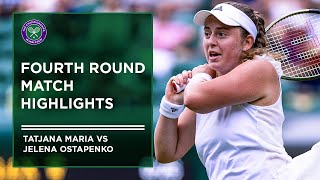 Jelena Ostapenko vs Tatjana Maria  Match Highlights  Wimbledon 2022 [upl. by Ellenrahs]