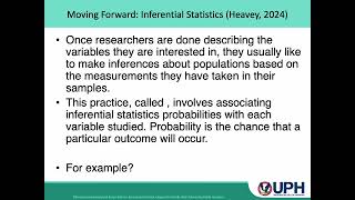 Video Module 1B Inferential Stat EKA [upl. by Nadine]