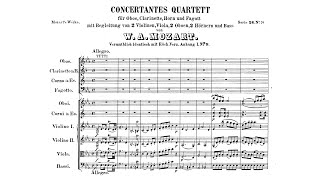 Mozart  Sinfonia Concertante in Eb Major K 297bAnhC 1401 Score [upl. by Moyers163]