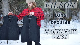 Filson Long vs Regular Mackinaw Wool Vest [upl. by Cristen]